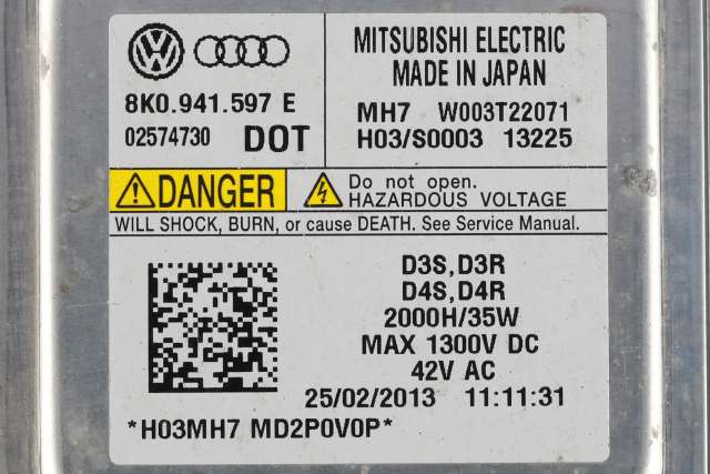 Styreenhet xenon/ballast til VW Sharan 2010-->> (Type II)  (VAG|8K0 941 597 E|)