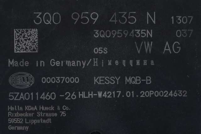 Styreenhet nøkkelfri/keyless til Škoda Octavia 2017-2020 (Type III, Fase 2)  (VAG|3Q0 959 435 N|)