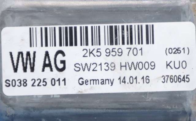 Ruteheis venstre foran til VW Caddy 2015-2020 (Type III, Fase 3) (VAG|2K5 959 701|5K0 959 793|)