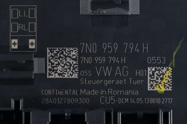 Styreenhet dør høyre bak til VW Sharan 2010-->> (Type II)  (VAG|7N0 959 794 H|)