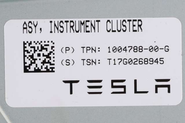 Instrumentpanel til Tesla Model S 2016-2021 (Fase 2)  (TESLA|1004788-00-G|)