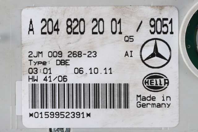 Taklyspanel til Mercedes C-Klasse 2011-2014 (Fase 2) (W204) (W204) (MERCEDES|A 204 820 20 01|)
