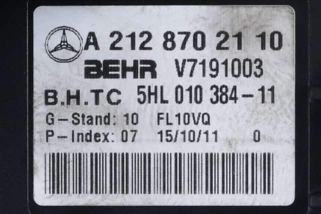 Varmeapparat motor til Mercedes C-Klasse 2011-2014 (Fase 2) (W204) (W204) (|A 212 870 21 10)