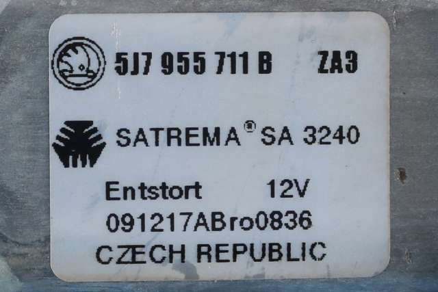 Viskermotor bakrute til Škoda Superb 2008-2015 (Type II)  (VAG|5J7 955 711 B|)