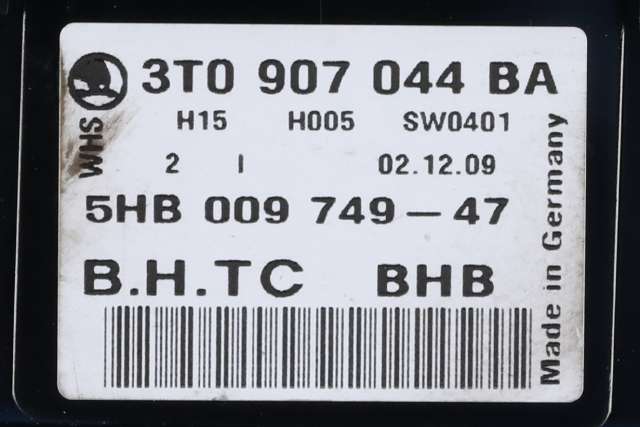 Varmeapparat betjening til Škoda Superb 2008-2015 (Type II) (HELLA|5HB 009 749-47|3T0 907 044 BA|)