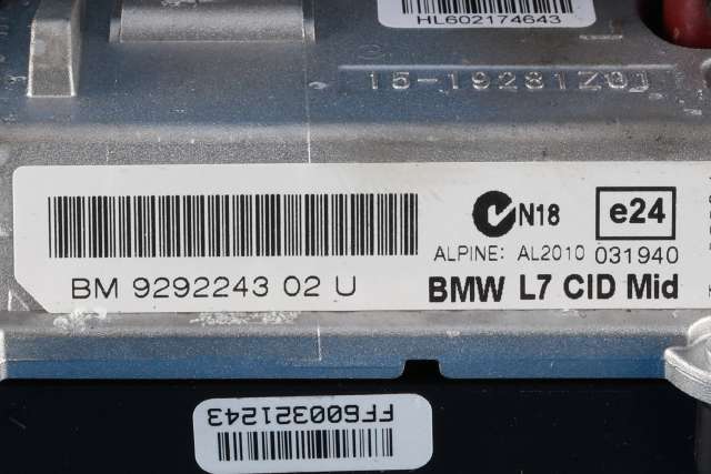 Bilstereo navigasjon skjerm til BMW 1-Serie 2011-2015 (Fase 1) (F20/F21) (F20/F21) (BMW|9 292 243|)