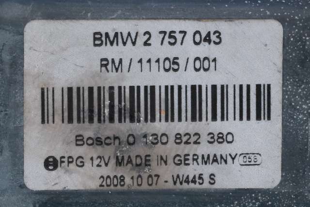 Ruteheis, kun motor, venstre foran til Mini One/Cooper 2007-2014 (R55-57) (R55-57) (BOSCH|0 130 822 380|2 757 043|)