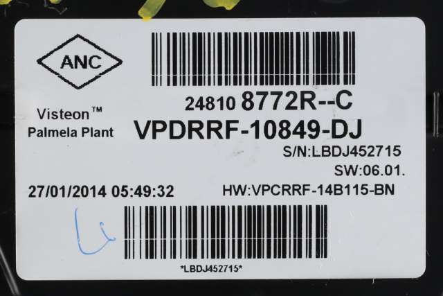 Instrumentpanel til Renault Captur 2013-2020 (Type I)  (VISTEON|VPDRRF-10849-DJ|2481 08772R-C|)