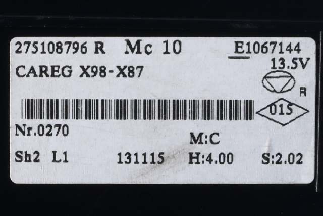 Varmeapparat betjening til Renault Captur 2013-2020 (Type I) (RENAULT|2751 08796R|)