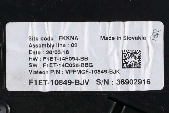 Instrumentpanel til Ford Focus 2014-2018 (Type III, Fase 2) (FORD|F1ET-10849-BJV|)