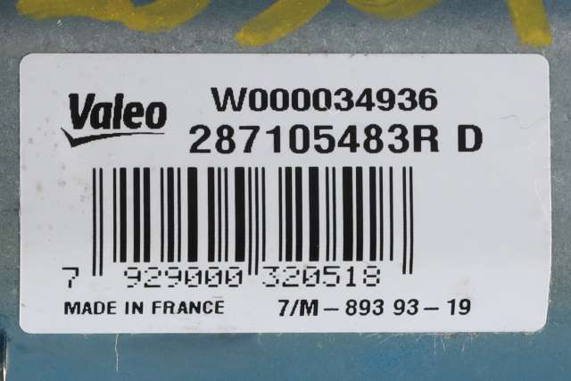 Viskermotor bakrute til Renault Zoe 2013-2019 (Fase 1) (RENAULT|2871 05483R|)
