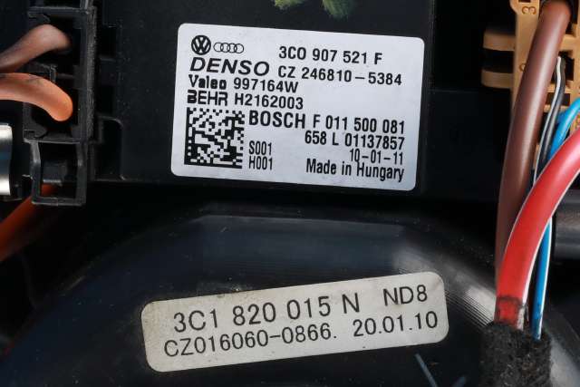Varmeapparat motor til Škoda Superb 2008-2015 (Type II)  (VAG|3C1 820 015 N|3C0 907 521 F|)