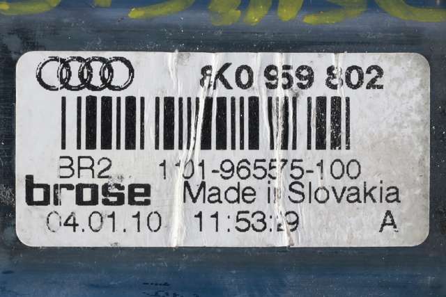 Ruteheis, kun motor, høyre foran til Škoda Superb 2008-2015 (Type II) (VAG|8K0 959 802|)
