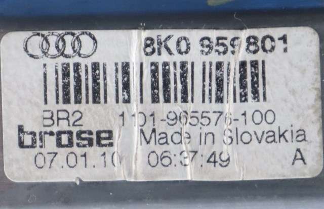 Ruteheis, kun motor, venstre foran til Škoda Superb 2008-2015 (Type II)  (VAG|8K0 959 801|)