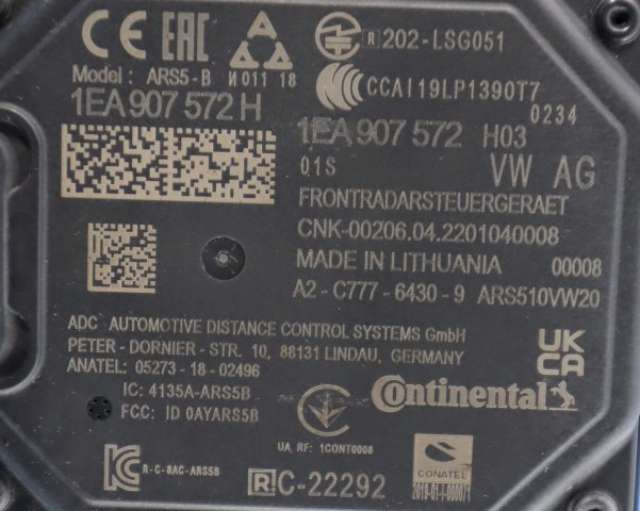 Sensor radar til VW ID.5 2022-->> (VAG|1EA 907 572 H|)