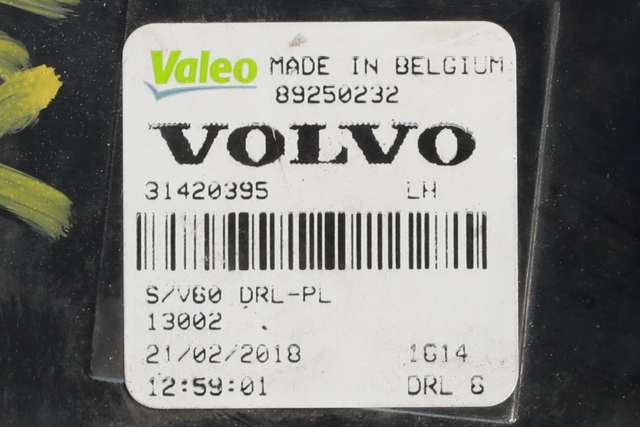 Kjørelys led venstre foran til Volvo V60/V60 CC 2013-2018 (Type I, Fase 2) (VOLVO|31420395|)