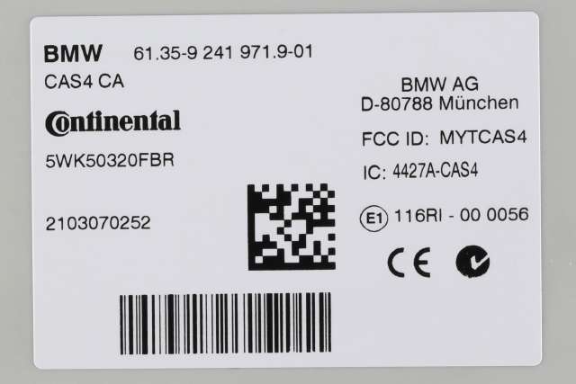 Styreenhet diverse til BMW 5-Serie 2010-2017 (F10/F11) (F10/F11) (CONTINENTL|5WK5 0320FBR|61.35-9 241 971|)