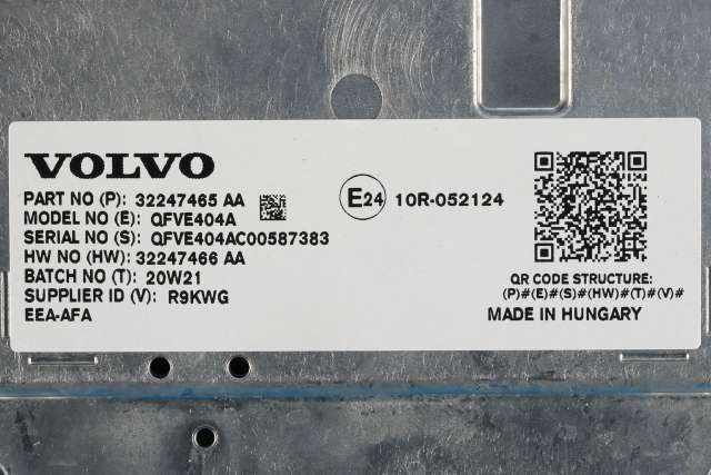 Multimedia display (MCU - Media Controller Unit) til Volvo XC40 2018-2024 (VOLVO|32247465 AA|)