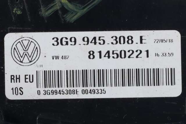 Baklykt høyre indre til VW Passat 2015-2019 (Fase 1) (B8) (B8) (VAG|3G9 945 308 E|)