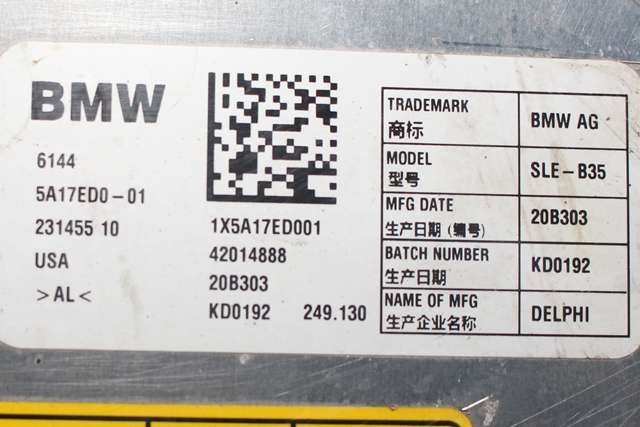 Batterilader (OBC - On Board Charger) til BMW X1 2015-2022 (F48) (F48) (BMW|61.44-5 A17 ED0|)