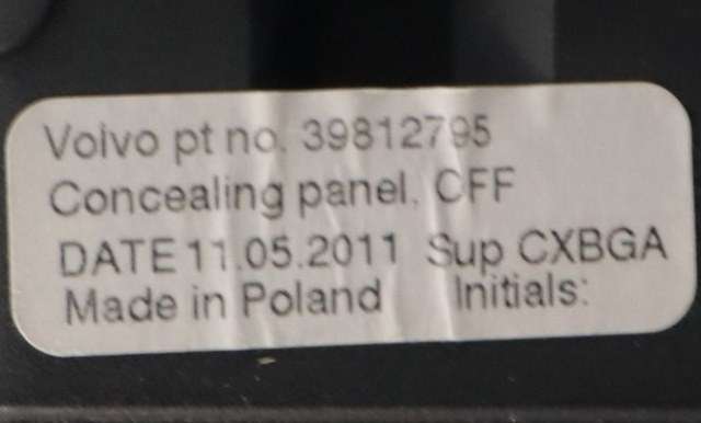 Bagasjerom rollon til Volvo V60 2010-2013 (Type I, Fase 1)  (VOLVO|39812795|)