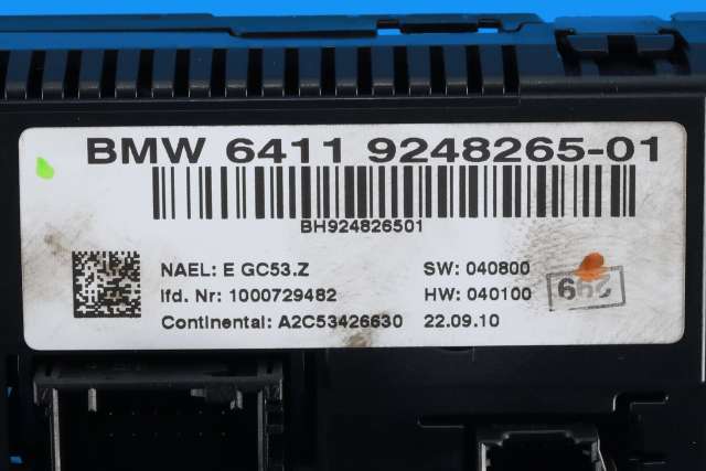 Varmeapparat betjening til BMW X3 2010-2017 (F25) (F25) (BMW|64.11-9 248 265|)