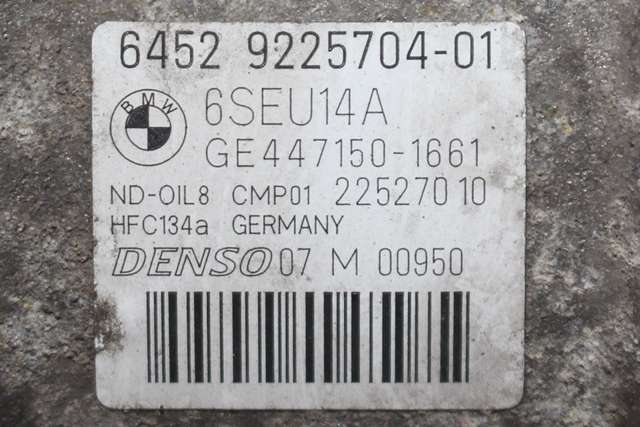 Aircondition kompressor til BMW X3 2010-2017 (F25) (F25) (DENSO|447150-1661|64.52-9 225 704|)
