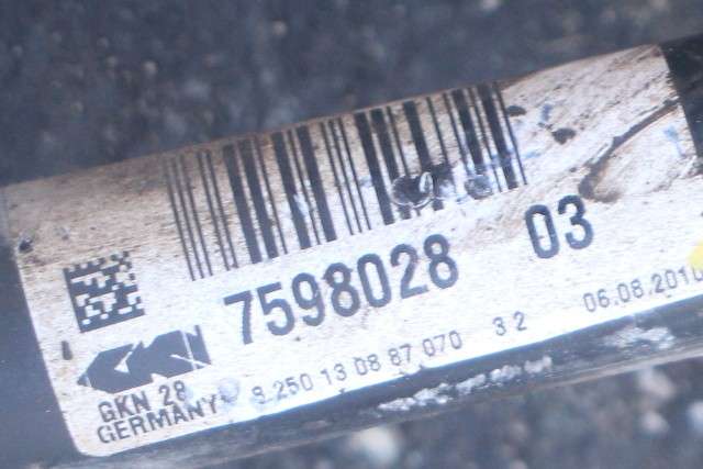 Drivaksel høyre foran, diesel/automat til BMW X3 2010-2017 (F25) (F25) (BMW|7 598 028|)