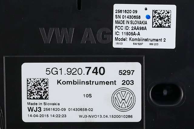 Instrumentpanel til VW Golf VII 2012-2017 (Fase 1)  (VAG|5G1 920 740|)