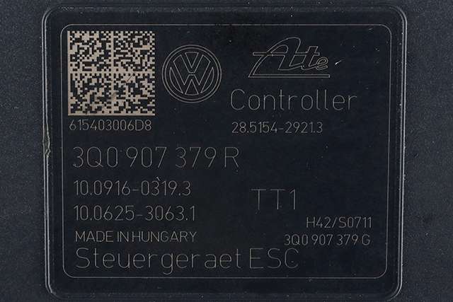 ABS sentral til VW Golf VII 2012-2017 (Fase 1) (VAG|3Q0 614 517 R|3Q0 907 379 R|)