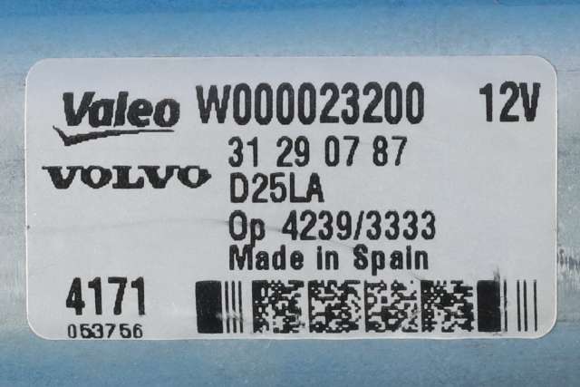 Viskermotor bakrute til Volvo XC60 2014-2017 (Type I, Fase 2)  (VALEO|W000023200|31290787|)