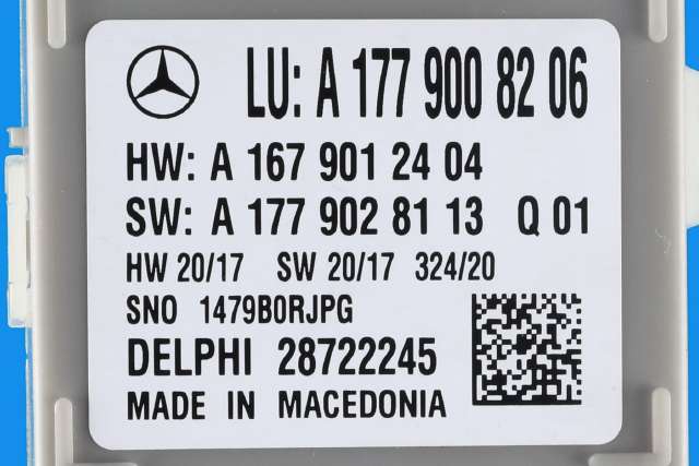 Styreenhet lys (LCM - Light Control Module) til Mercedes E-Klasse 2016-2023 (W213) (W213) (MERCEDES|A 177 900 82 06|)