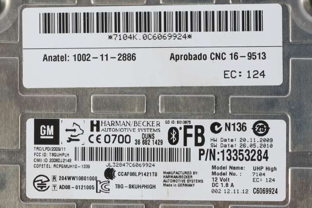 Styreenhet bluetooth til Opel Insignia A 2009-2014  (GM|13 353 284|)