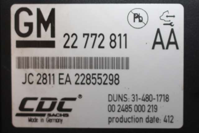 Styreenhet diverse til Opel Insignia A 2009-2014 (GM|22 772 811|)