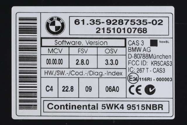 Styreenhet diverse til Mini Countryman 2010-2016 (R60) (R60) (BMW|61.35-9 287 535|)