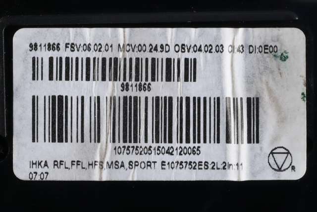 Varmeapparat betjening til Mini Countryman 2010-2016 (R60) (R60) (BMW|9 811 866|)