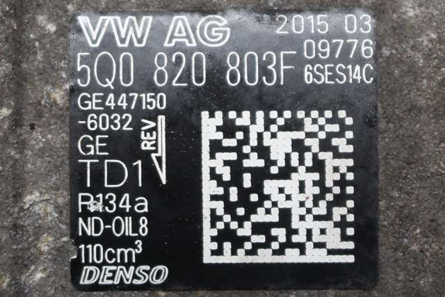 Aircondition kompressor til VW Golf VII 2012-2017 (Fase 1)  (DENSO|447150-6032|5Q0 820 803 F|)