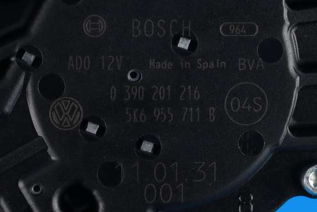 Viskermotor bakrute til VW Golf VI 2008-2012  (BOSCH|0 390 201 216|5K6 955 711 B|)