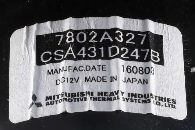 Varmeapparat motor til Mitsubishi Outlander 2015-->> (Type III, Fase 2)  (MITSUBISHI|7802A327|)