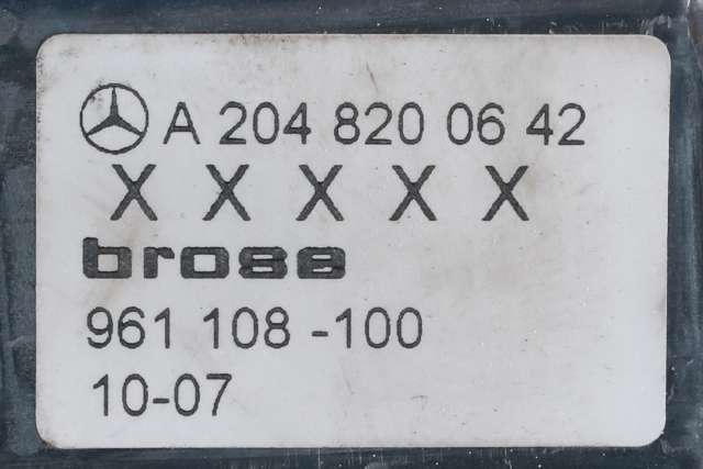 Ruteheis, kun motor, høyre bak til Mercedes C-Klasse 2007-2011 (Fase 1) (W204) (W204) (BOSCH|0 130 822 504|A 204 820 06 42|)