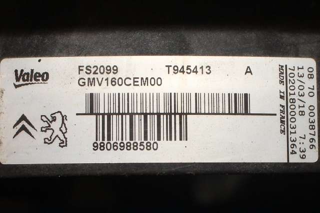 Kjølevifte til Peugeot Partner 2015-2019 (Type II, Fase 2) (VALEO|FS2099|98 069885 80|)