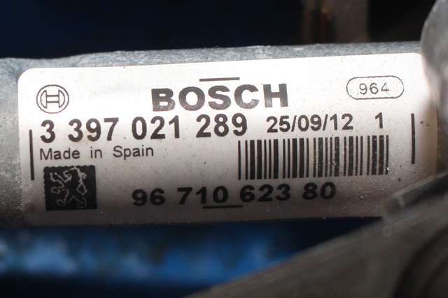 Viskermotor foran høyre til Peugeot 3008 2009-2016 (Type I)  (BOSCH|3 397 021 289|96 710623 80|)