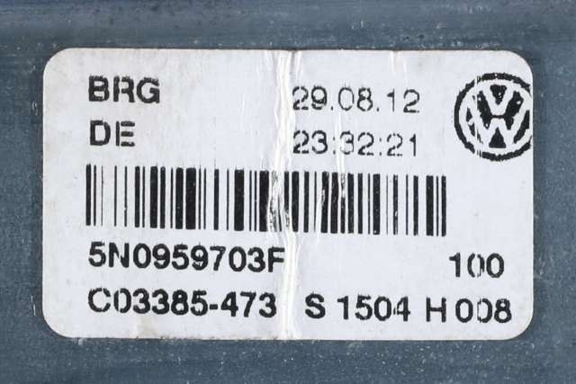 Ruteheis, kun motor, venstre bak til VW Tiguan 2011-2016 (Type I, Fase 2)  (VAG|5N0 959 703 F|)