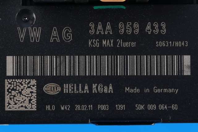 Styreenhet nøkkelfri/keyless til VW Passat 2011-2015 (B7) (B7) (VAG|3AA 959 433|)