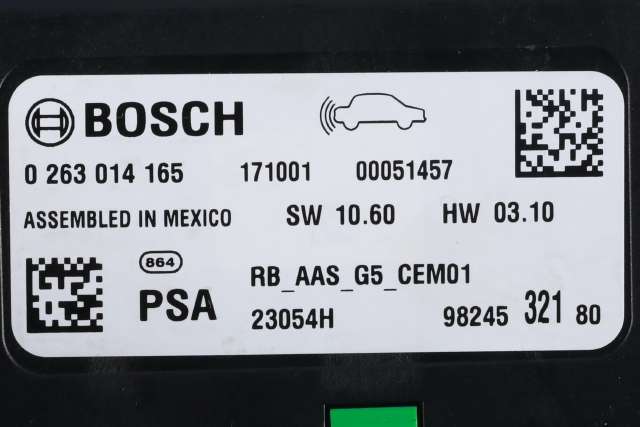 Styreenhet parkering til Peugeot 208 2012-2019 (Type I)  (BOSCH|0 263 014 165|98 245321 80|)