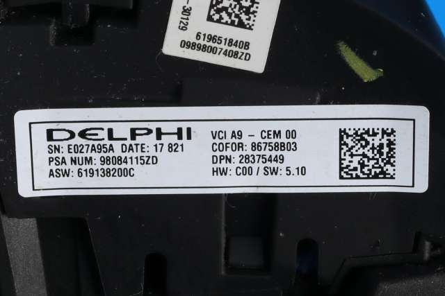 Airbag ratt til Peugeot 208 2012-2019 (Type I)  (PEUGEOT|98 084115 ZD|98 072114 ZD|)