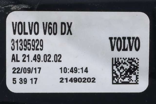 Baklykt høyre til Volvo V60/V60 CC 2013-2018 (Type I, Fase 2)  (VOLVO|31395929|)