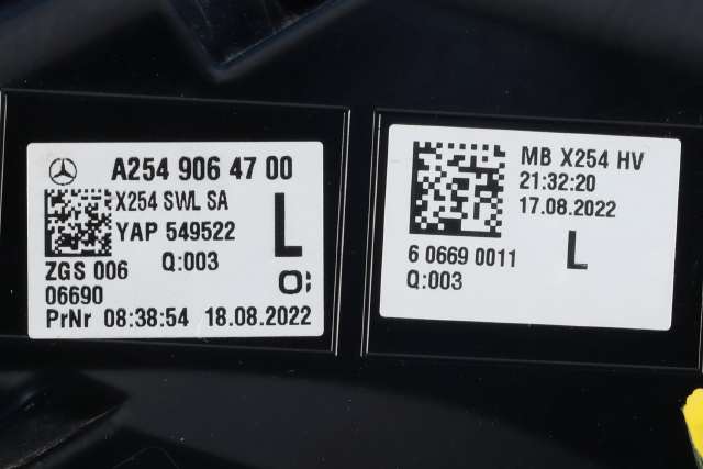 Baklykt venstre ytre til Mercedes GLC 2022-->> (X254) (X254) (MERCEDES|A 254 906 47 00|)