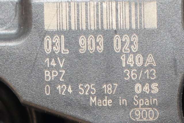 Dynamo diesel til VW Tiguan 2011-2016 (Type I, Fase 2)  (BOSCH|0 124 525 187|03L 9063 023. 14 VOLT - 140 AMP|)