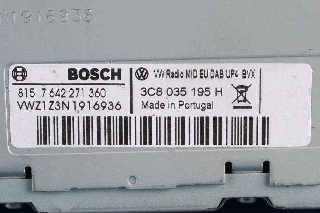 Bilstereo, med DAB til VW Passat 2011-2015 (B7) (B7) (VAG|3C8 035 195 H|)